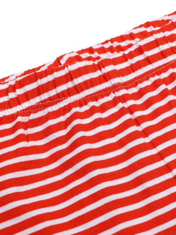Boys White & Red Printed T-Shirt with Short Pants image number 5